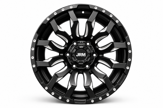 18" JRM DX-031 Matt Black Silver Rivets