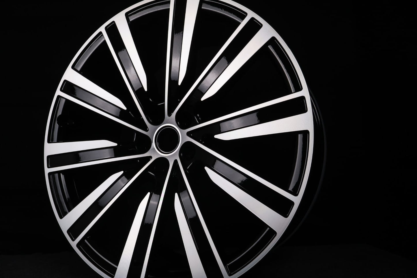 23 inch black Range Rover style alloy wheel with multi spoke design