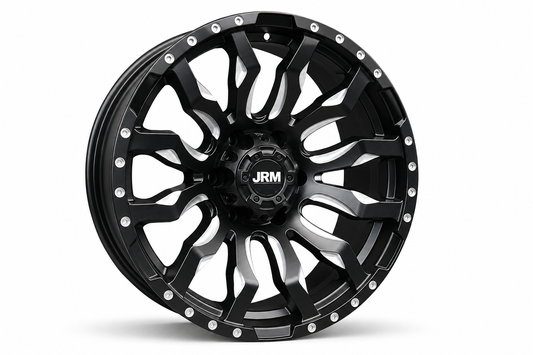 18" JRM DX-031 Matt Black Silver Rivets