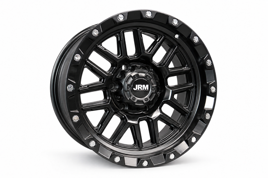 16" JRM DX-148 Matt Black Silver Rivets