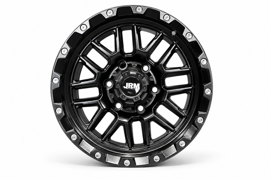 16" JRM DX-148 Matt Black Silver Rivets