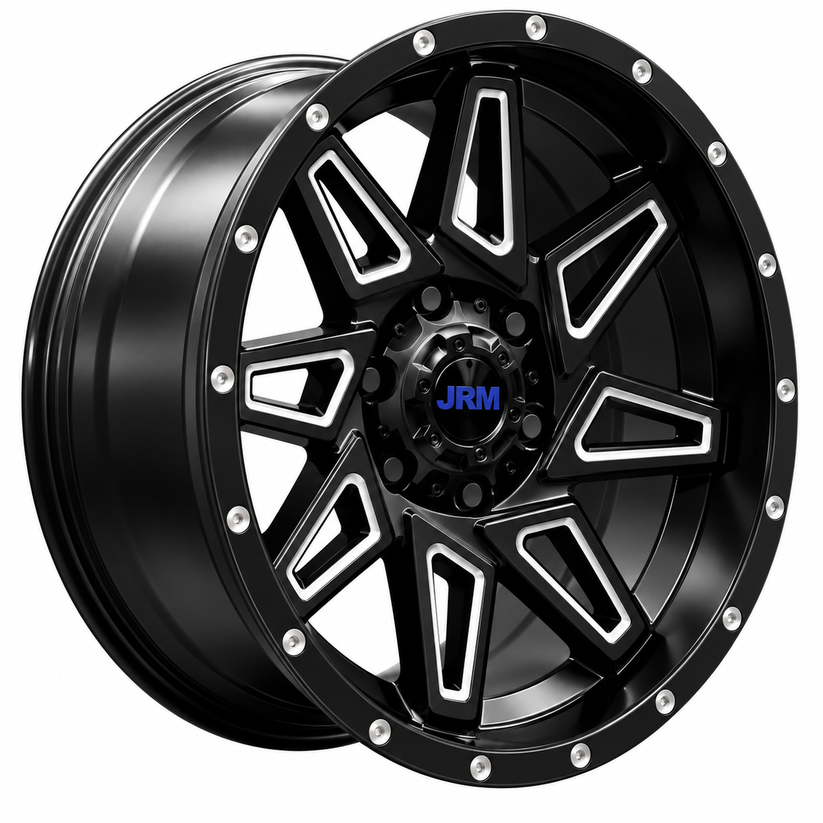 18" JRM DX-212 Matt Black Milled Spokes 2