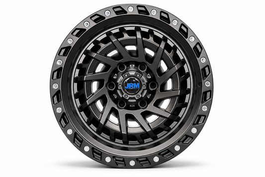 19" JRM DX-195 Matt Black Silver Rivets