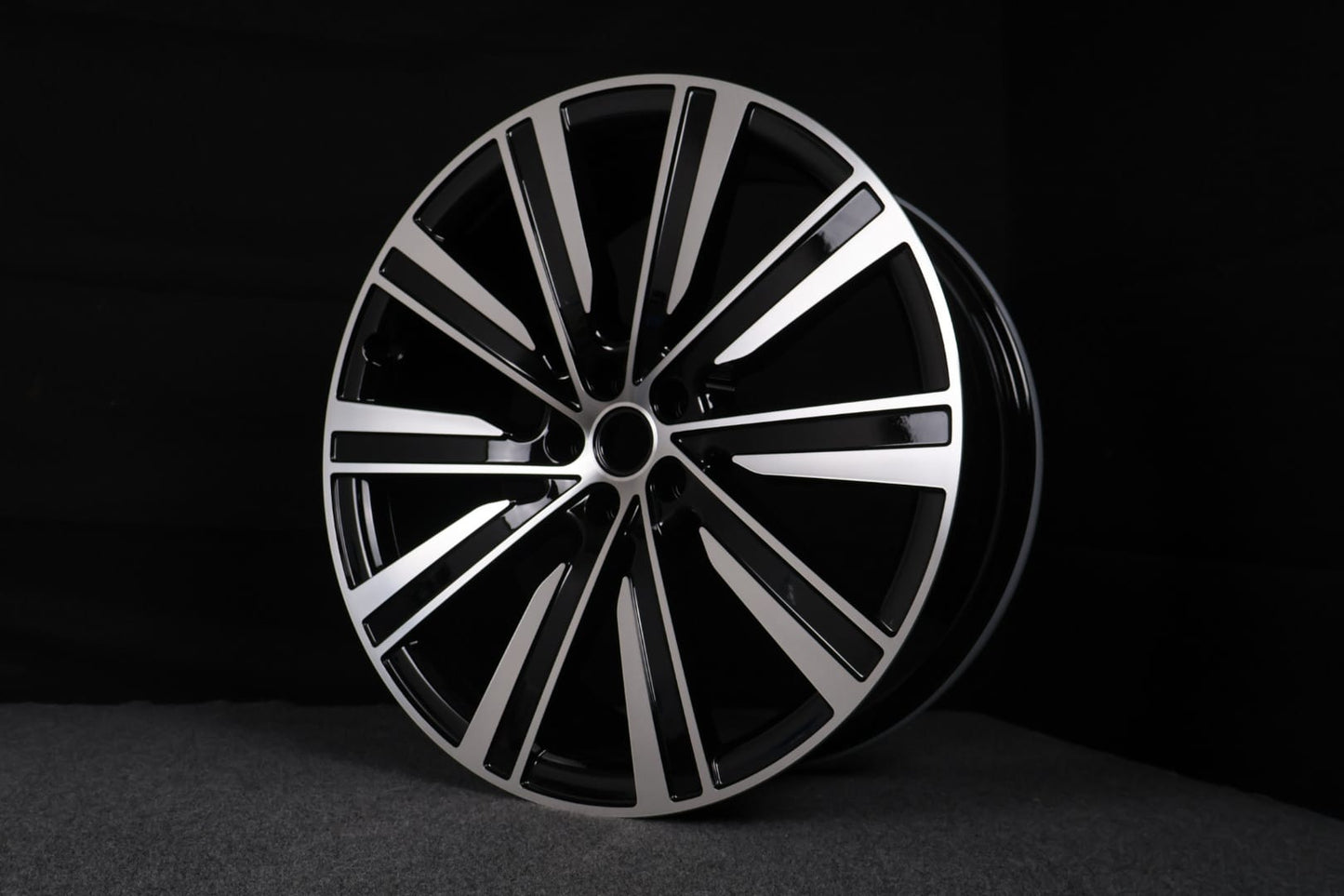 23 inch black Range Rover style alloy wheel with multi spoke design