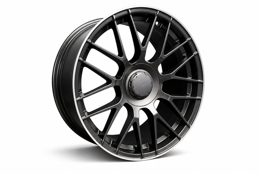 20" MERCEDES STYLE Mercedes Black Macined Face
