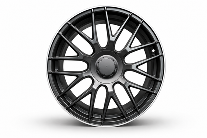 19" MERCEDES STYLE Mercedes Gun Metal Machined face