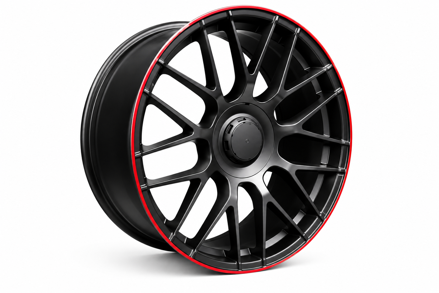 19" MERCEDES STYLE AMG Matt black Red Lip