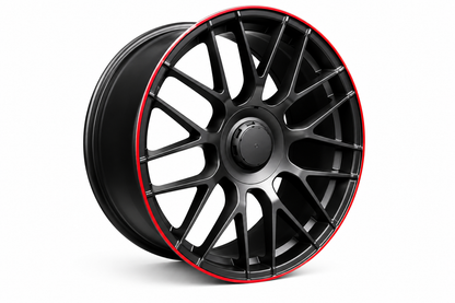 19" MERCEDES STYLE AMG Matt black Red Lip