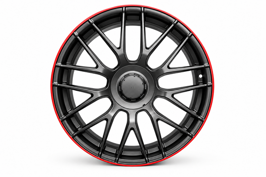 19" MERCEDES STYLE AMG Matt black Red Lip
