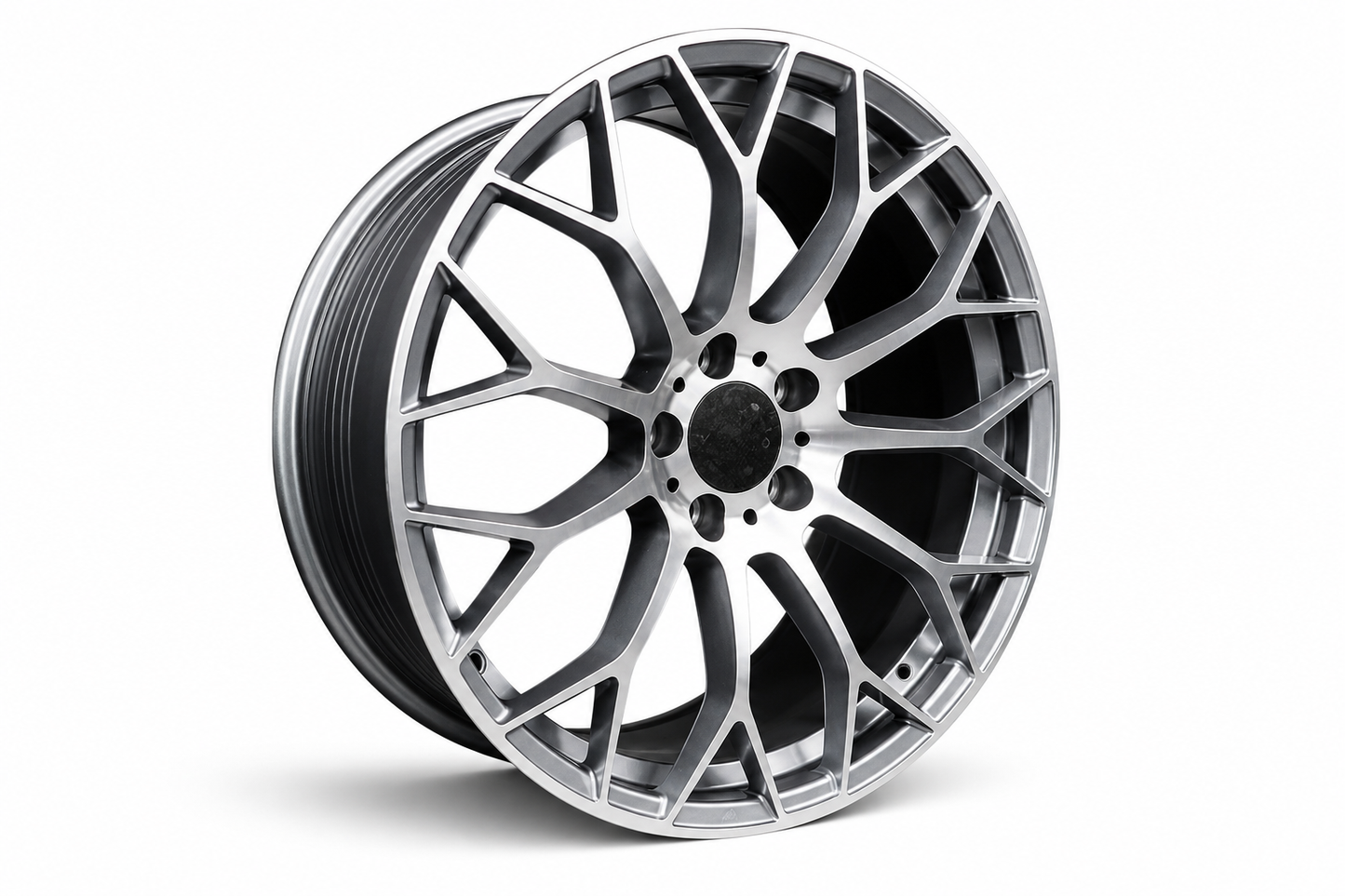 19" MERCEDES STYLE Mercedes Gun Metal Machined face