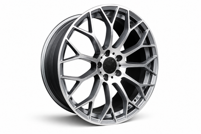 19" MERCEDES STYLE Mercedes Gun Metal Machined face