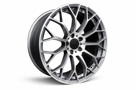 19" MERCEDES STYLE Mercedes Gun Metal Machined face