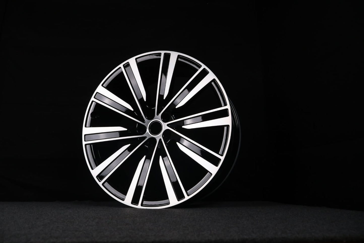 23 inch black Range Rover style alloy wheel with multi spoke design