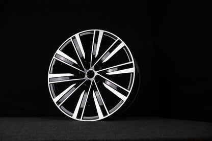 23 inch black Range Rover style alloy wheel with multi spoke design