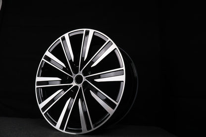 23 inch black Range Rover style alloy wheel with multi spoke design