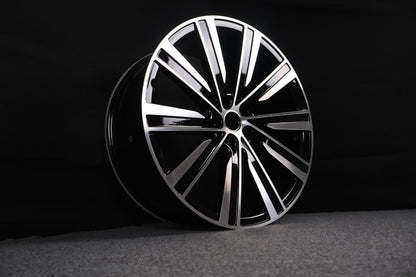 23 inch black Range Rover style alloy wheel with multi spoke design